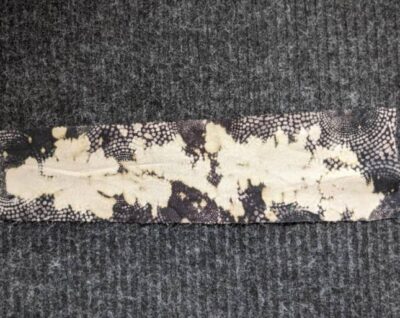 gray felt background with patterned fabric strip